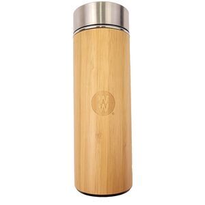 Bamboo & Stainless Weight Watchers Drinking Travel Mug 12 Oz Insulated